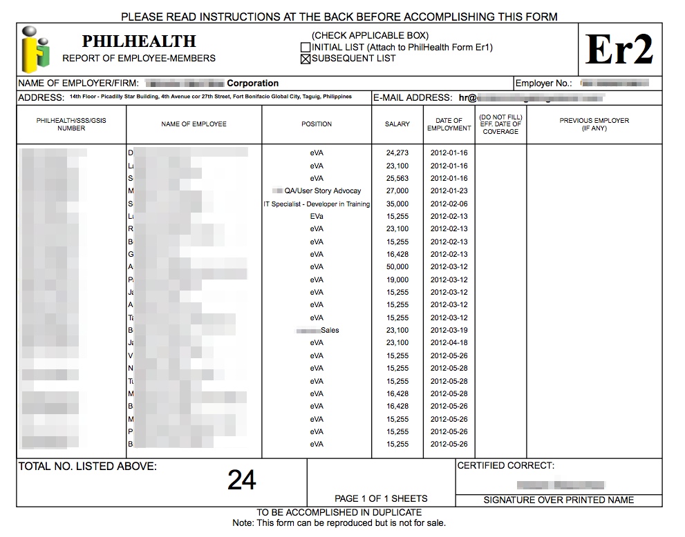 how to fill up philhealth form