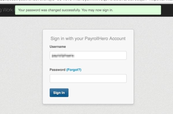 6.Log-in with new password